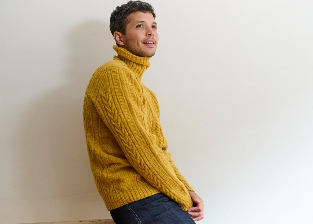 Unisex Cable Knit Lambswool Jumper