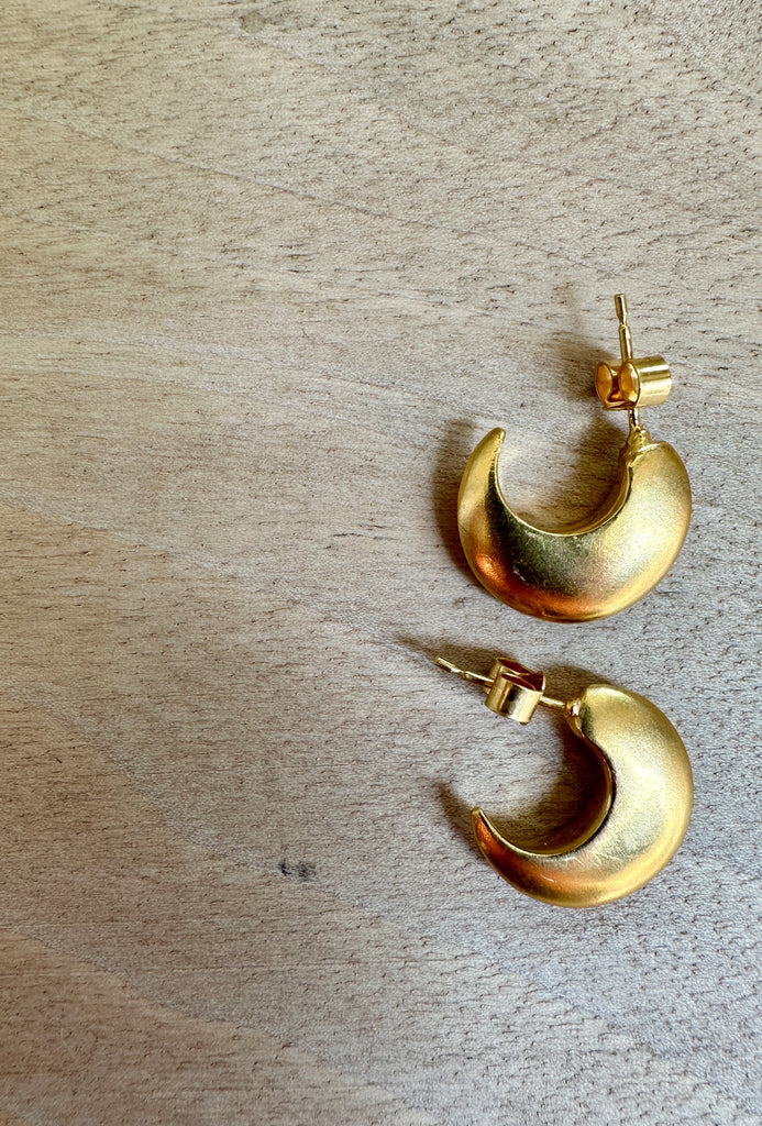 Gold Vermeil Hook Hoop Earrings