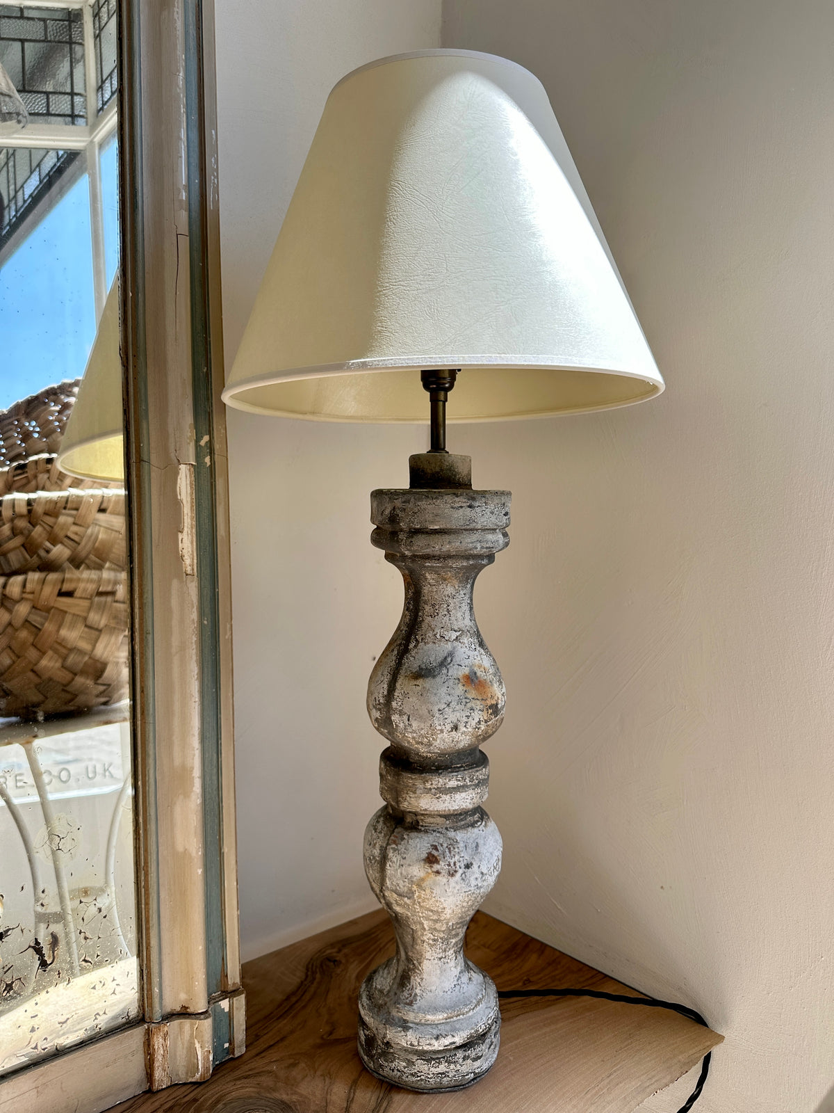 French lead balustrade lamps