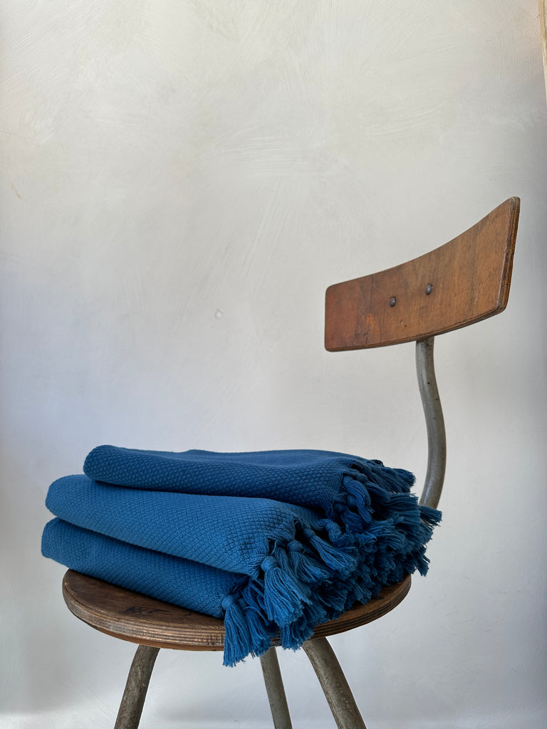 Indigo Blue Handloom Cotton Towels