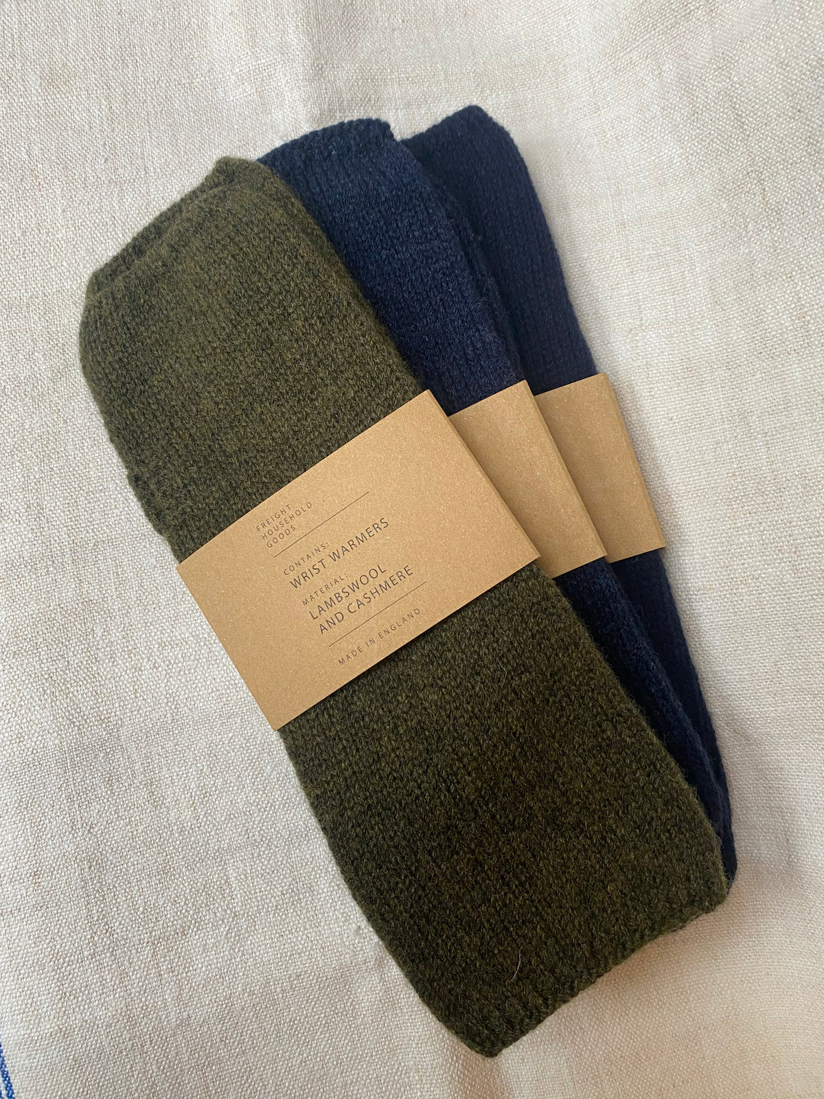 Plain Knit Wrist Warmers with Cashmere