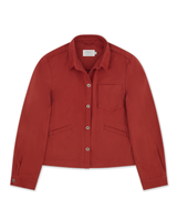 Cotton Drill Jacket in Awning Red