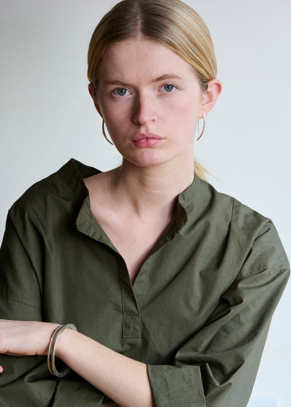 Overshirt in Khaki Green