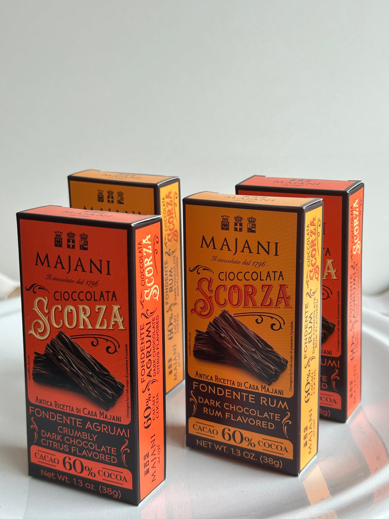 Majani Scorza chocolates in a box