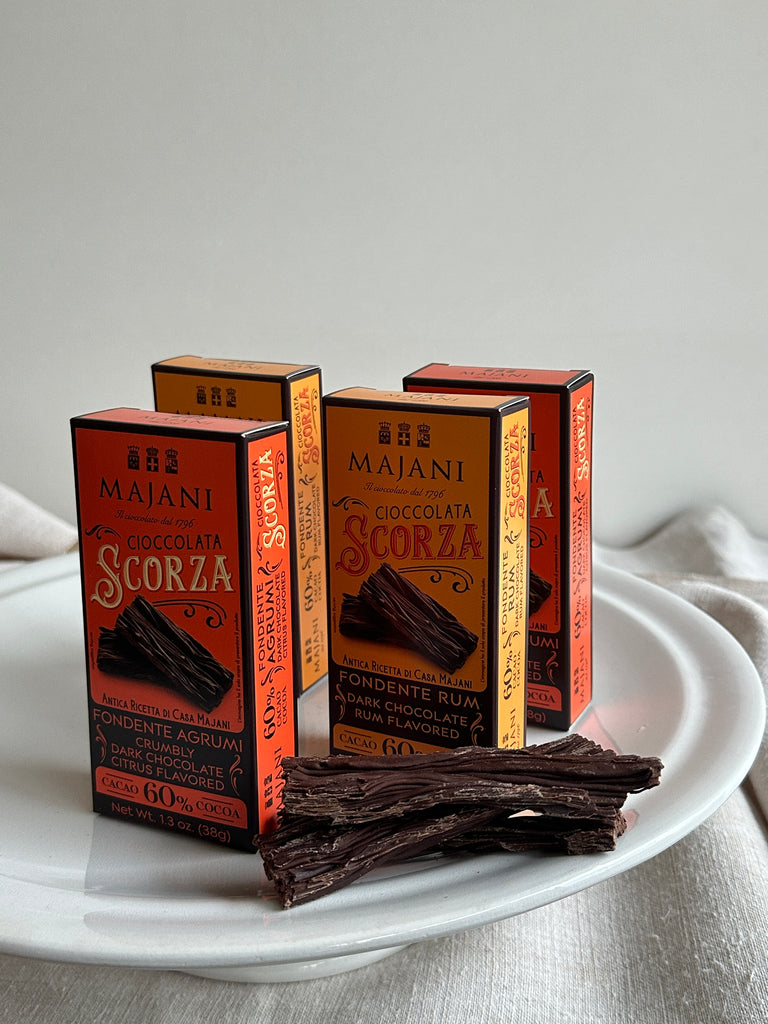 Majani Scorza chocolates in a box