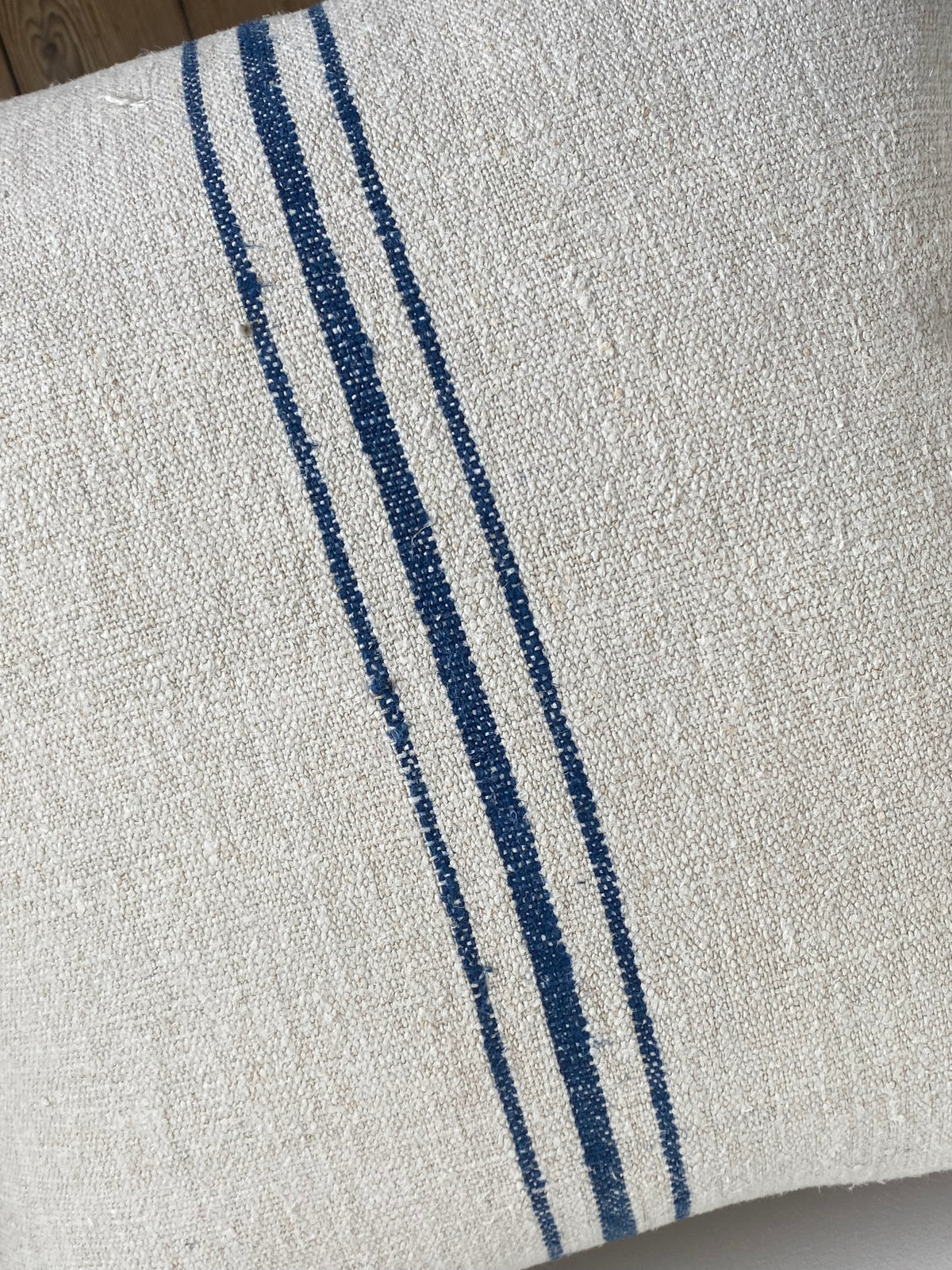 Triple Stripe Standard - Linen Cushion
