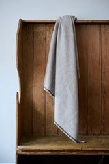 Undyed British Alpaca Blanket in Mid Grey
