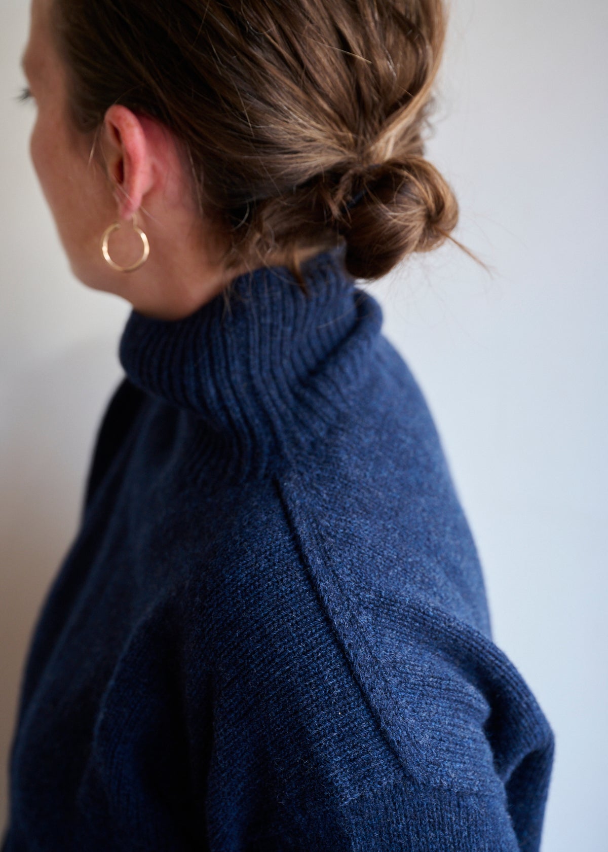 Drop Shoulder Roll Neck Long Sleeve Jumper