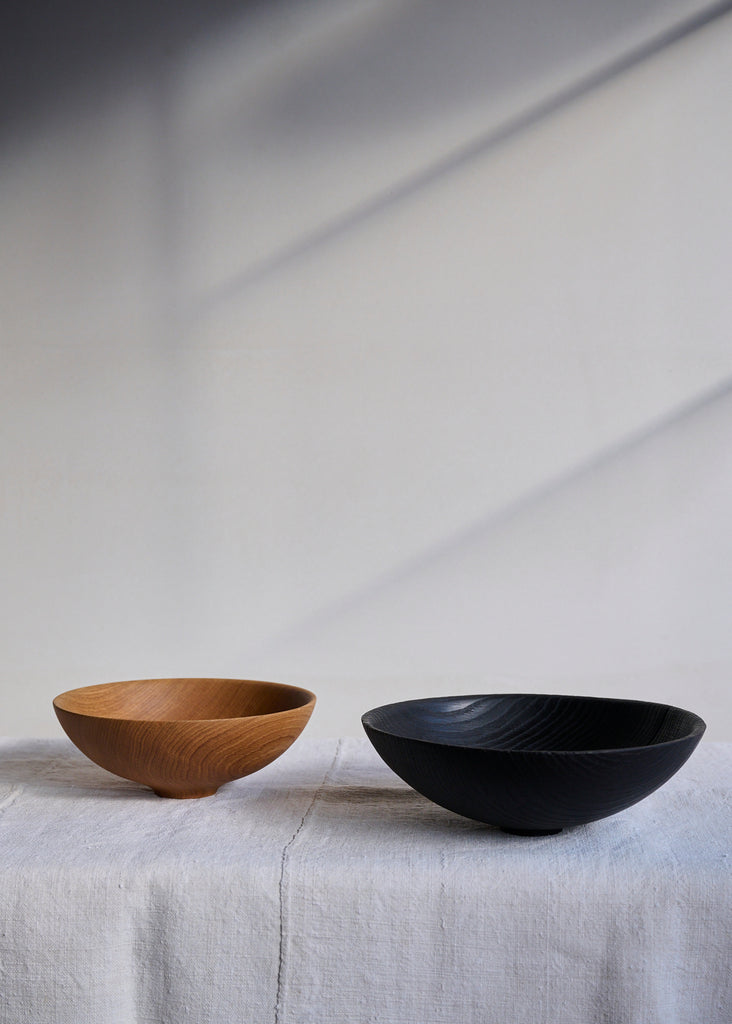 Duo of wooden bowls made from Oak