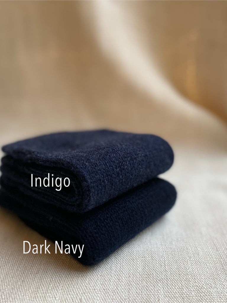 Indigo and Dark Navy Wrist Warmers
