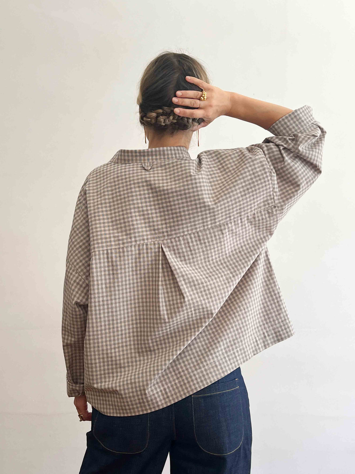 Overshirt in Japanese Check cotton