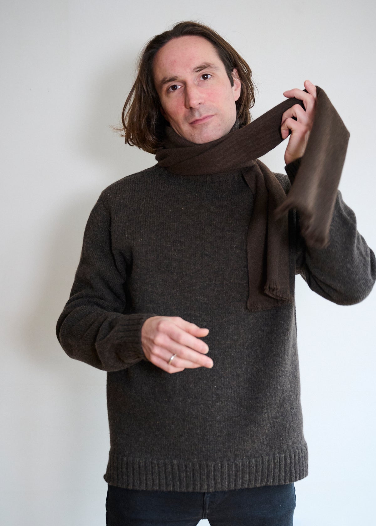 Undyed Hand-Loomed Yak Scarf