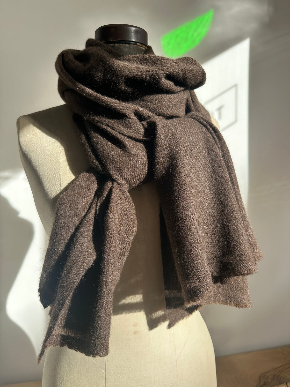 Undyed Hand-Loomed Yak Scarf
