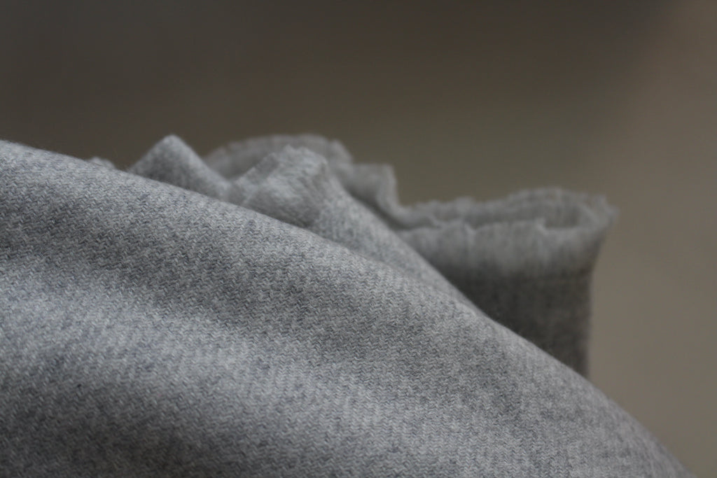 Pale grey cashmere blanket