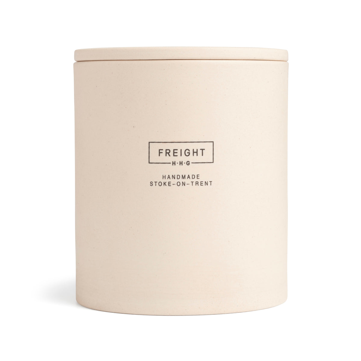 Vetiver and Oakmoss Scented Candle in Handmade stoneware jar by Freight