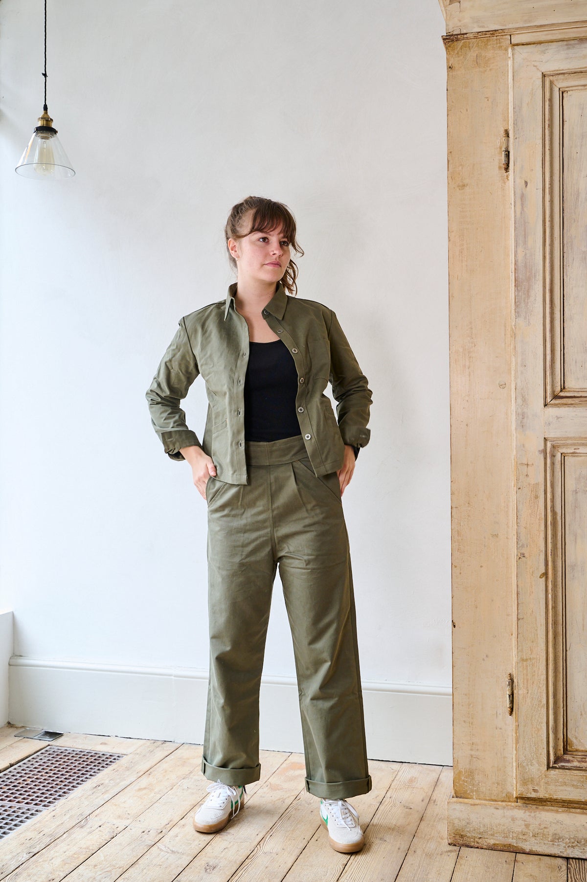 Cotton Drill Jacket in Lovat