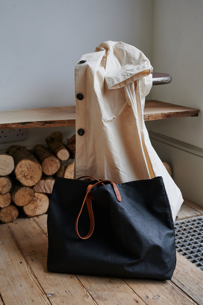 Cotton and leather bag made in the UK
