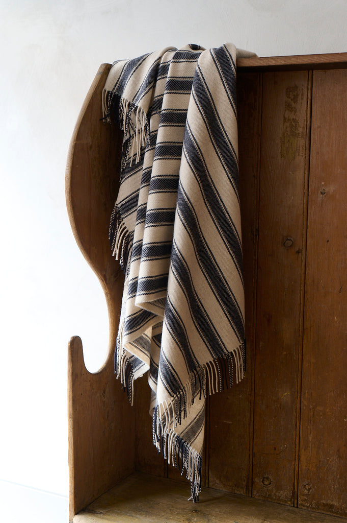 Super soft striped Lambswool blanket