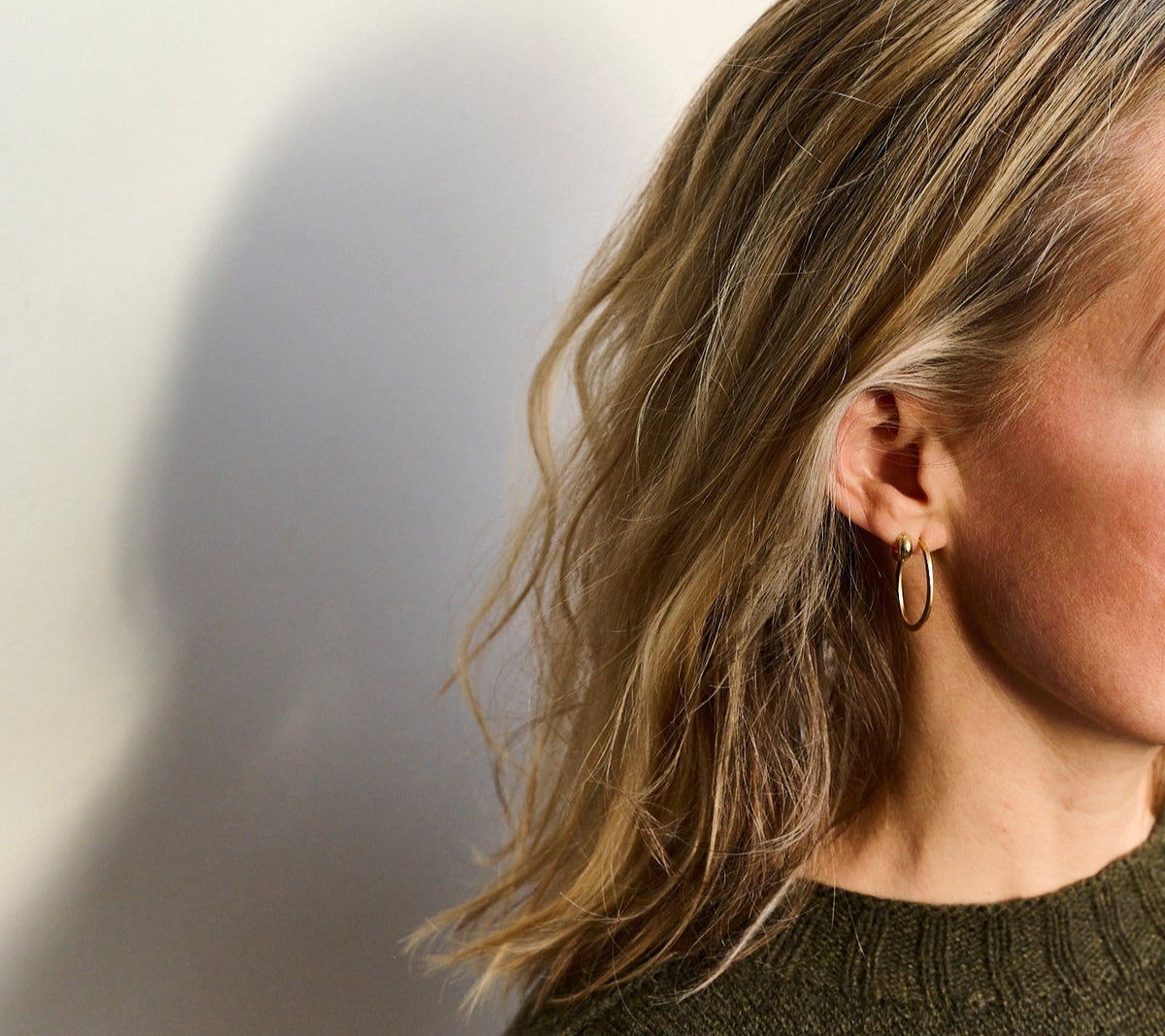 Gold Vermeil Oval Hoop Earrings