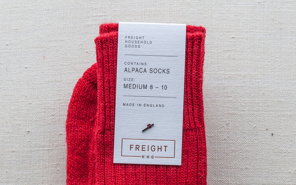 Red Alpaca Socks