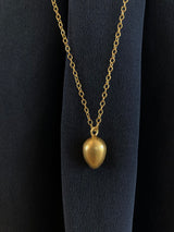 Gold Vermeil Egg Pendant Necklace