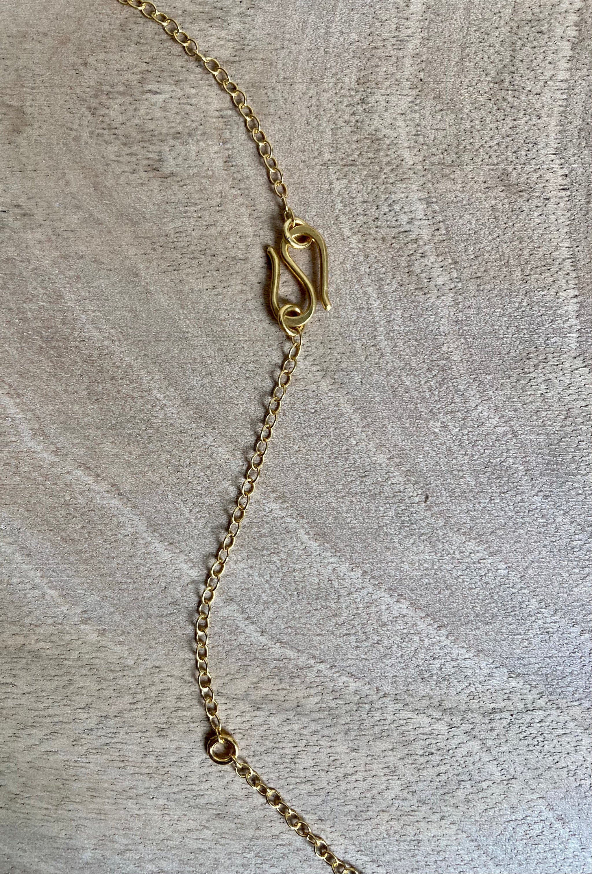 Gold Vermeil Egg Pendant Necklace 18 Chain
