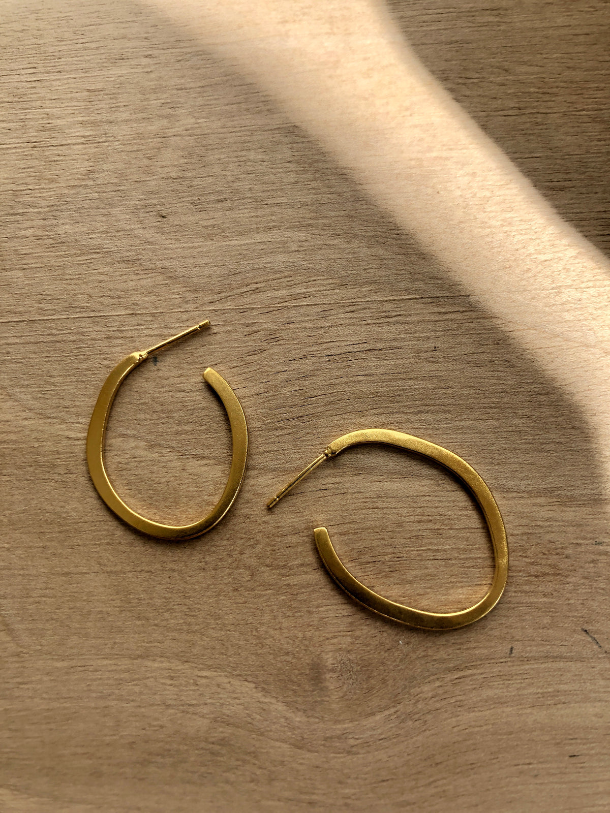 Gold Vermeil Oval Hoop Earrings