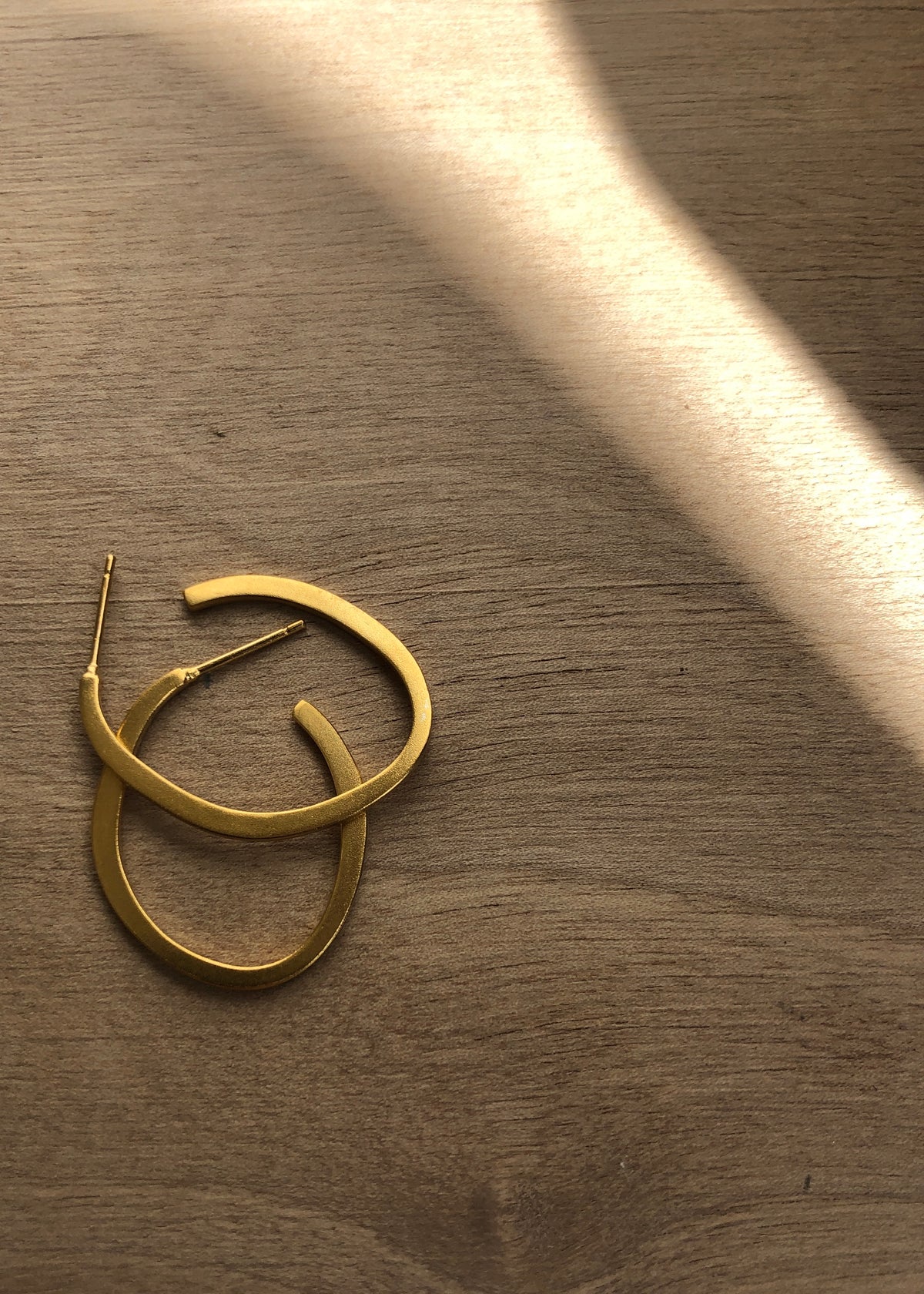 Gold Vermeil Oval Hoop Earrings
