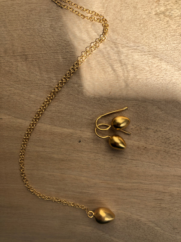 Gold Vermeil Egg Earrings