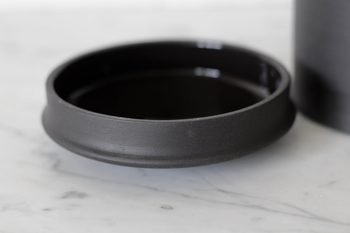 Storage Jars in Black Stoneware