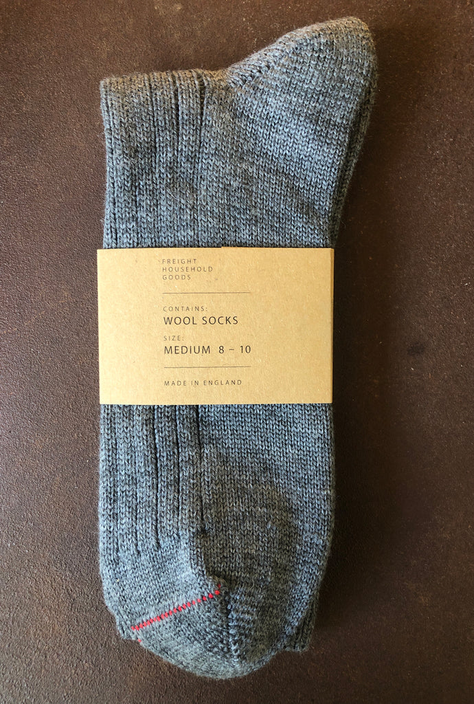 Grey Wool Socks made in England