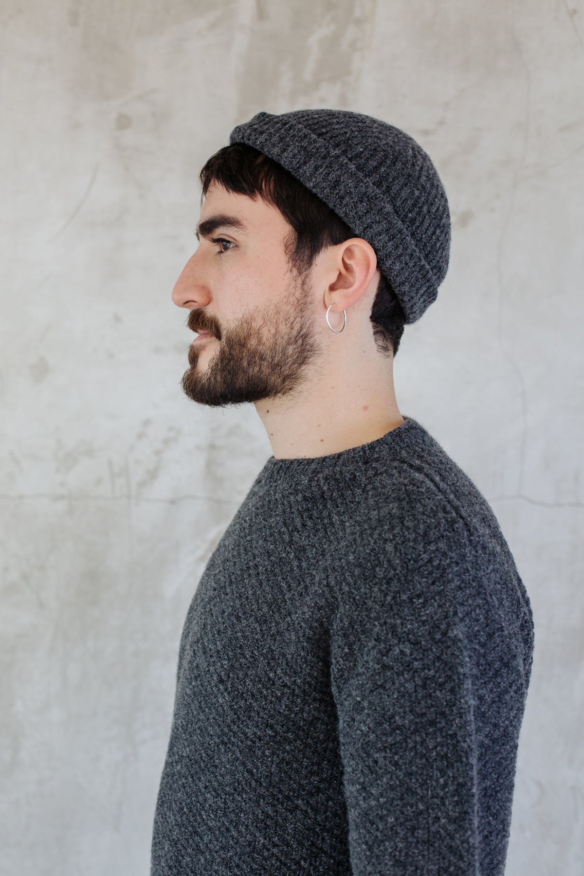 Fisherman Knit Beanie Hat
