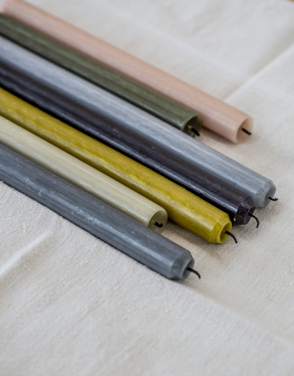 One of each colour candle - set of 6