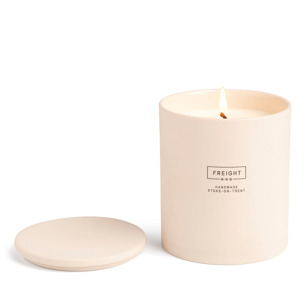 Freight Scented Candle in Stoneware Jar with Lid