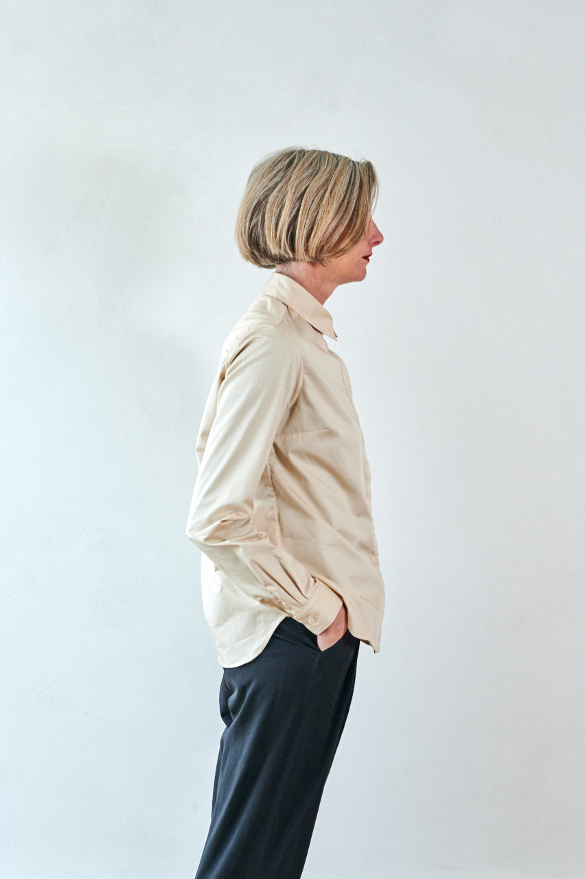 Cotton Shirt in Shell Pink
