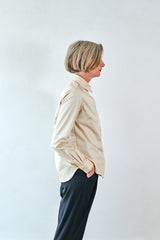 Cotton Shirt in Shell Pink