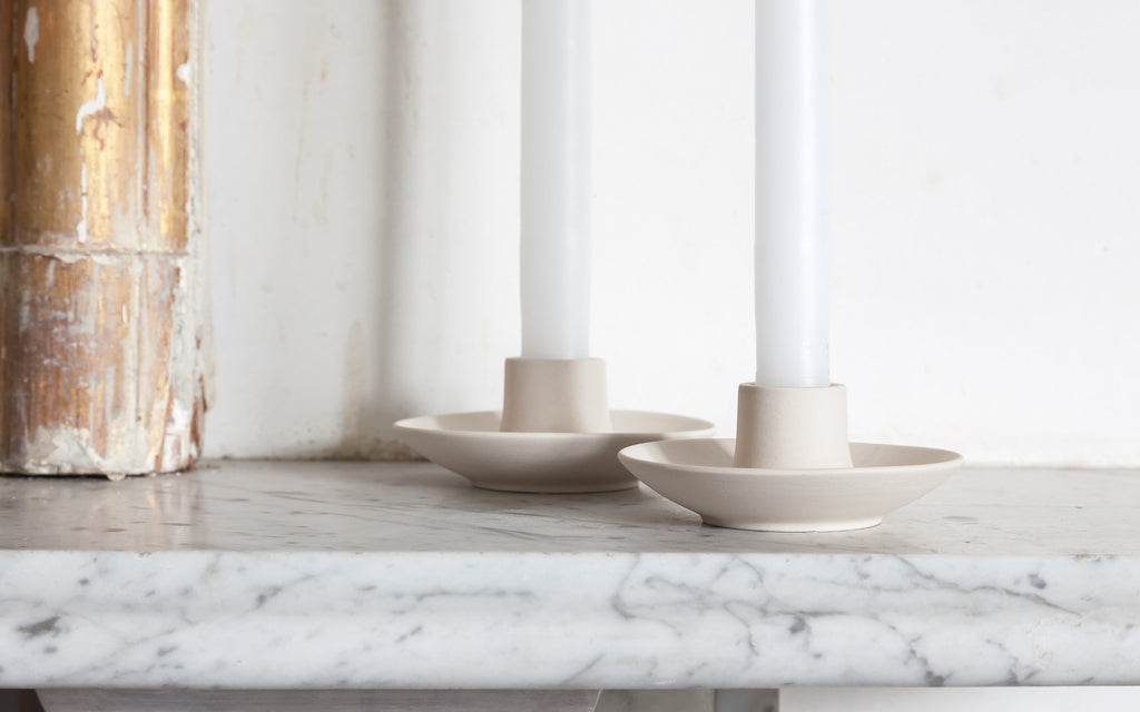 Stoneware Candle Holders
