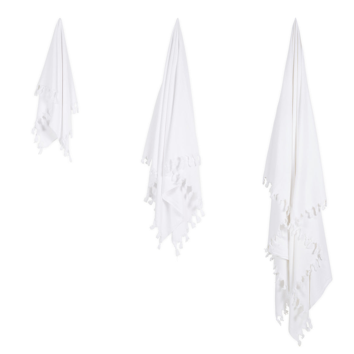 Hand-Loomed Towels in White