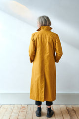 Women's Dry Waxed Duster Coat in Cumin