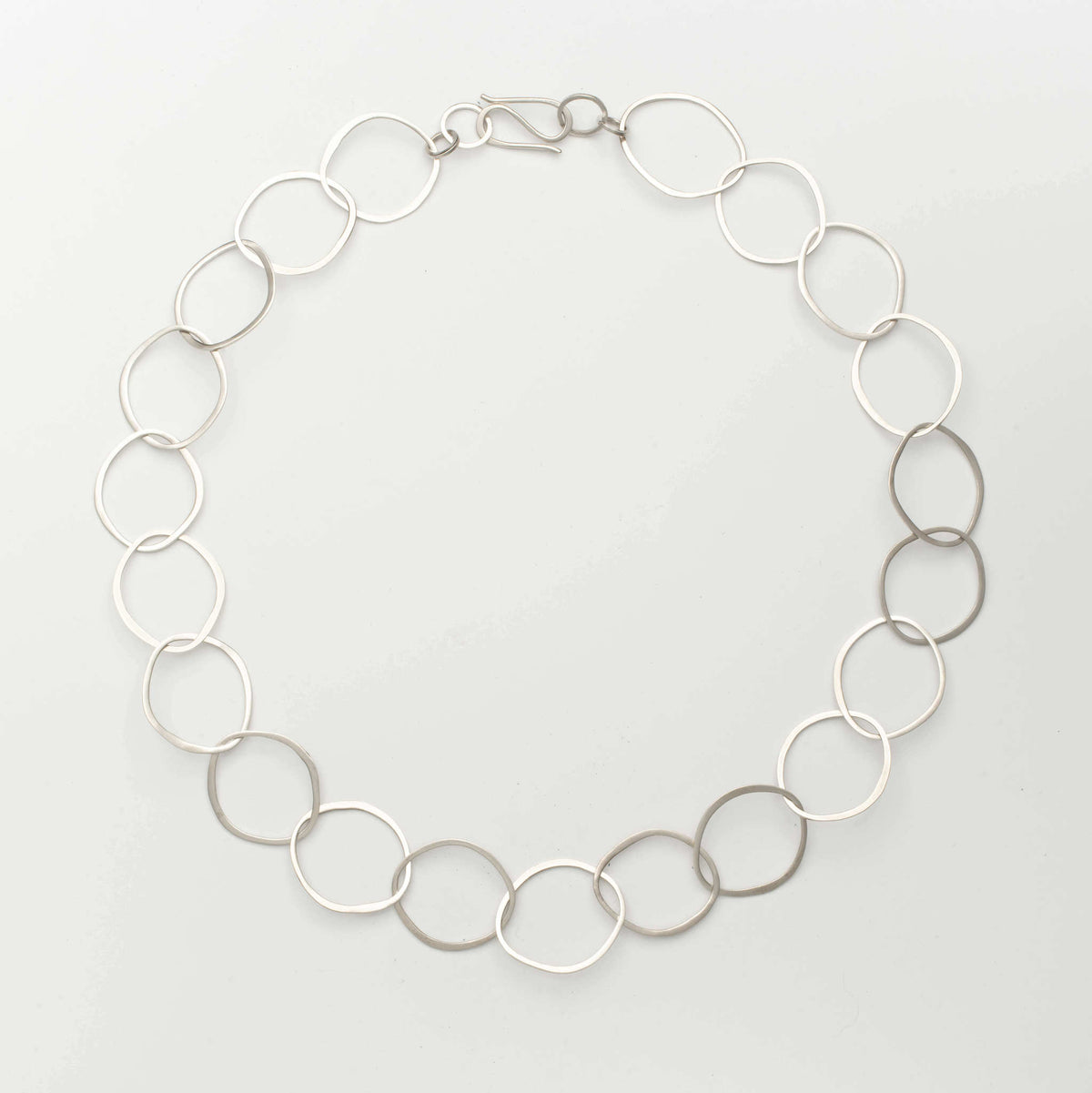 Silver Necklaces with Oval Links