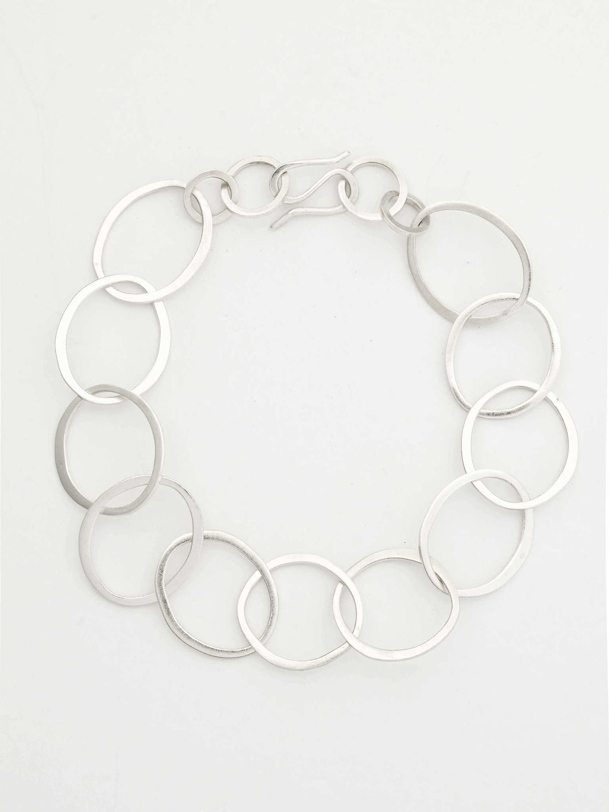 Silver Bracelet with Oval Links