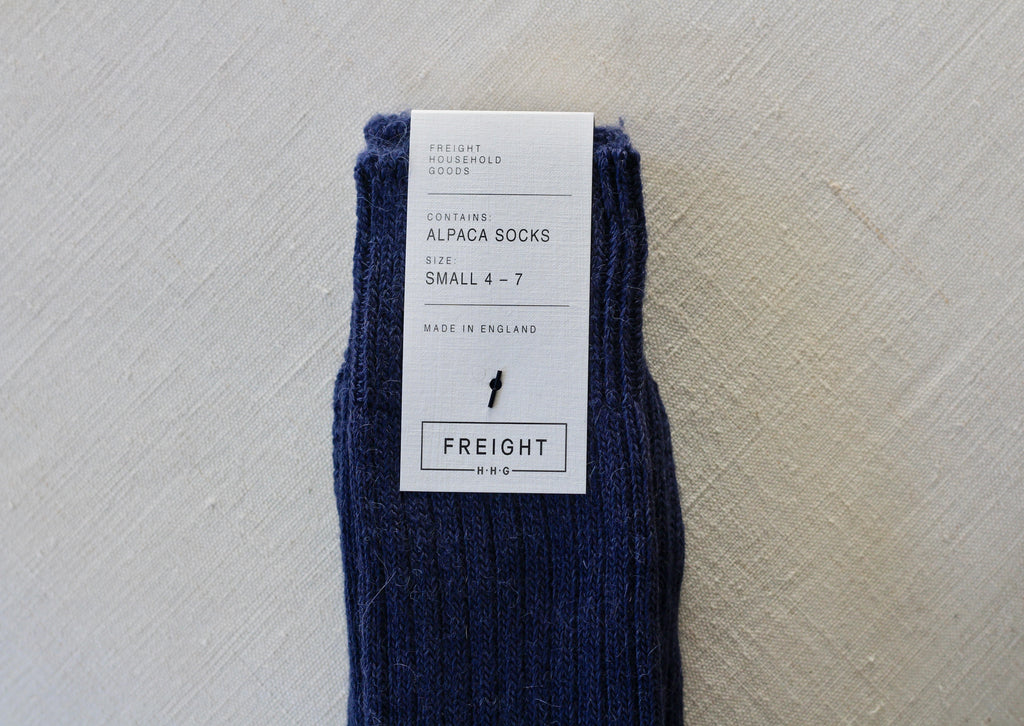 Navy Blue Alpaca Socks